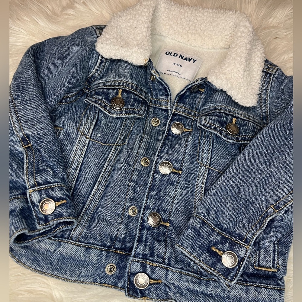 Gently Used Old Navy Infant Denim Jacket Size 18-24 Months